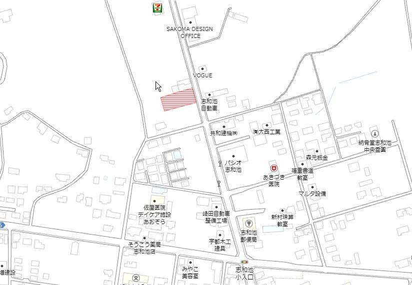 都城市上水流町の売地の土地図