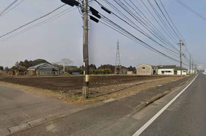 都城市上水流町の売地の外観