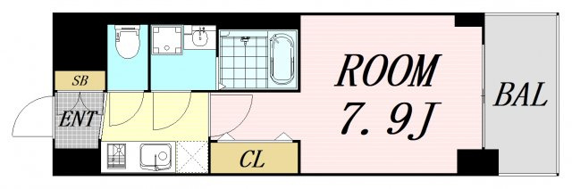 S-RESIDENCE堺筋本町Uno 仲介手数料無料の間取り
