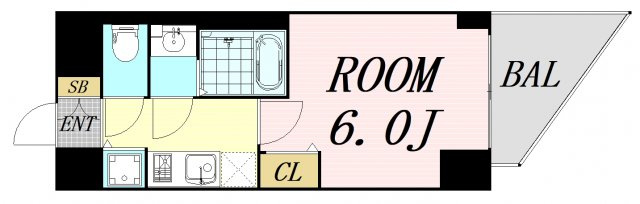 S-RESIDENCE堺筋本町Uno 仲介手数料無料の間取り
