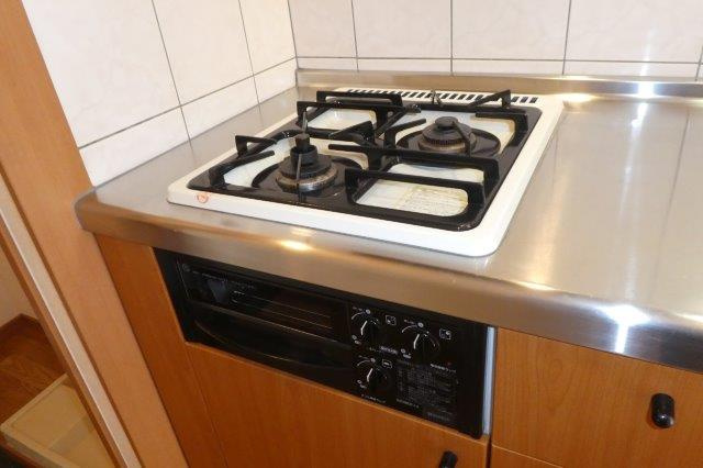 グリーンパレスⅢのキッチン|2口ガスコンロ