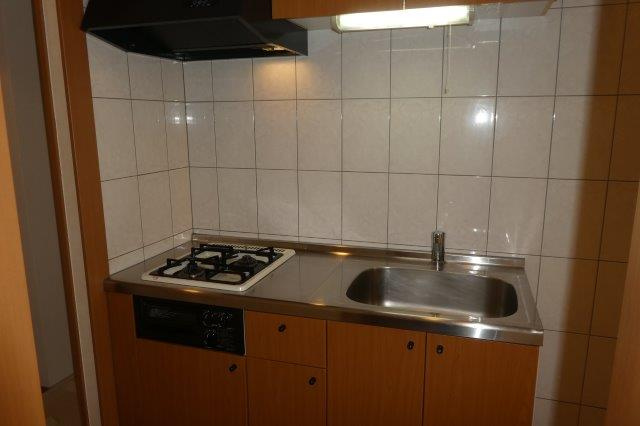 グリーンパレスⅢのキッチン|2口ガスコンロ付きシステムキッチン