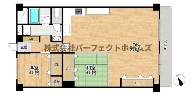 牧野駅前ハイツの間取り