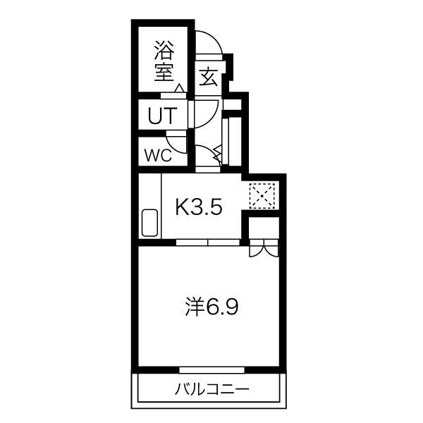 カプラン飾磨Ⅲの間取り