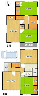 【間取り】 | 妻鹿一戸建