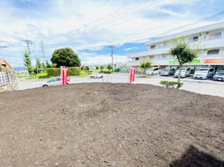 【展望】 | 道路から一段高くなっているので見通し・陽当たり・風通し良好！開放感のある家造りが出来ます！