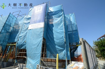 【前面道路含む現地写真】 | 海老名市国分寺台2丁目　新築戸建て　全２棟　【仲介手数料無料】 | 【仲介手数料無料でご紹介可能です】大樹不動産※令和4年10月上旬に撮影