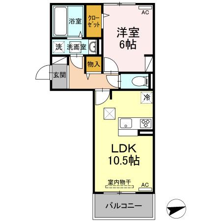 アンジューノ上代　Ａ棟の間取り