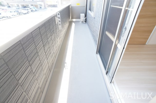 熊本市西区上代２丁目のアパートのバルコニー