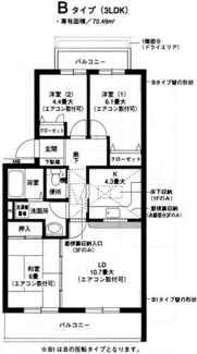 【間取り】 | オクトス市ケ尾5号棟 | 間取り図