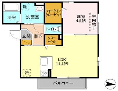 ソレーユヒロの間取り|※間取り反転