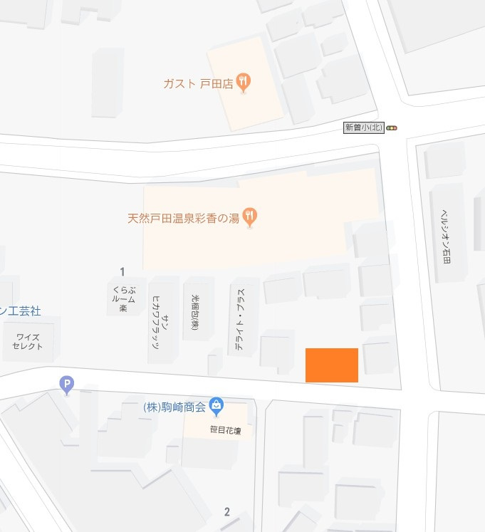 戸田市氷川町１丁目の駐車場の地図