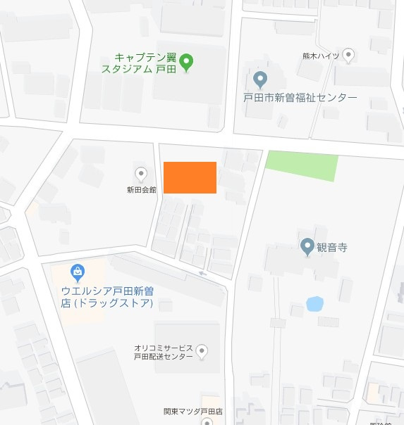 戸田市大字新曽の駐車場の地図