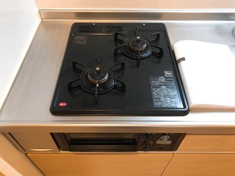 ブランドールのキッチン|2口コンロ・グリル付き