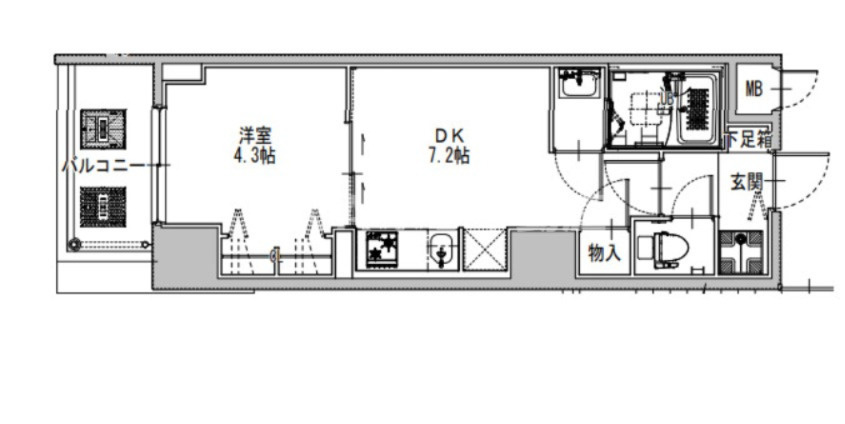 S-RESIDENCE堺筋本町Uno（エスレジデンスサカイスジホンマチウーノ）　BRAVI不動産の間取り|【S-RESIDENCE堺筋本町Uno】