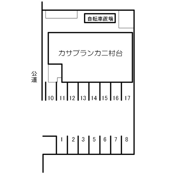 カサブランカ二村台　　刈谷市近郊の賃貸ならクラスホーム刈谷店の区画図