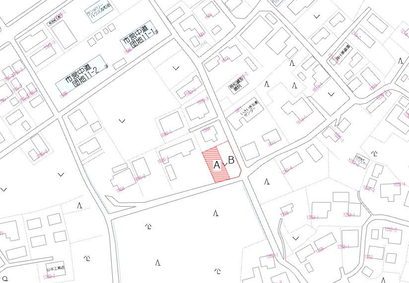 都城市上水流町の売地の土地図