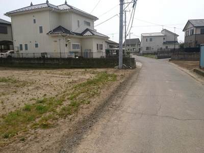 【前面道路含む現地写真】 | 常総市向石下売地400