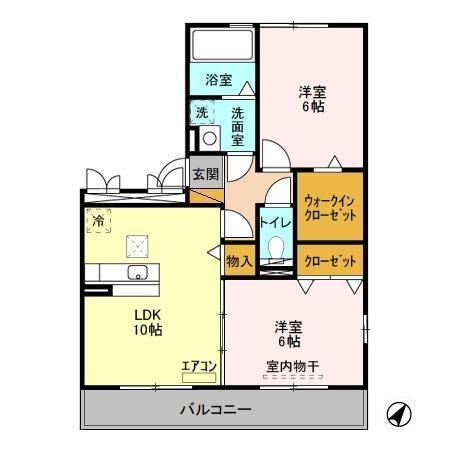 ツインハーモニー Ｂの間取り