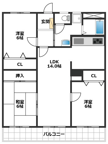 【間取り】 | サンセール博多南 | 現況を優先します。