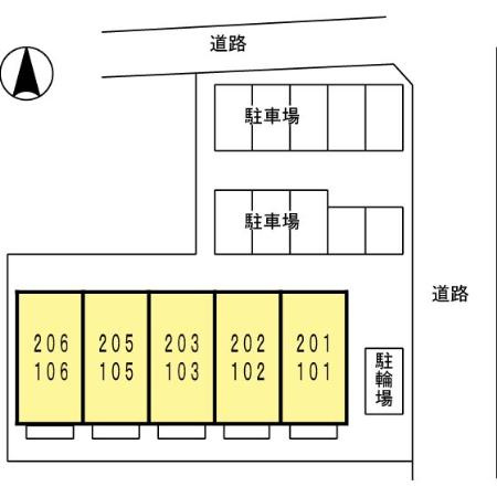 リベルテ末広の駐車場