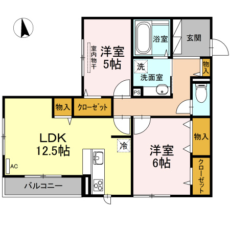 ピアチェーレアミカの間取り