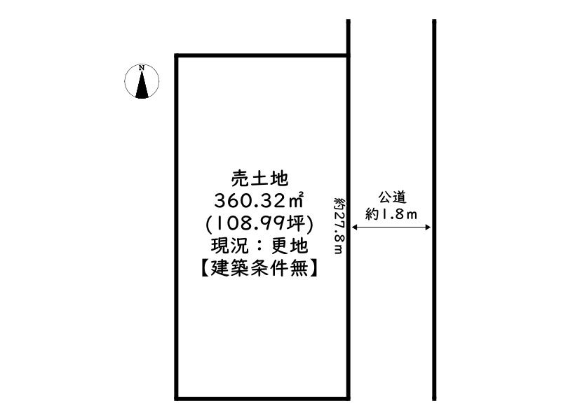 姫路市八代／売土地の土地図