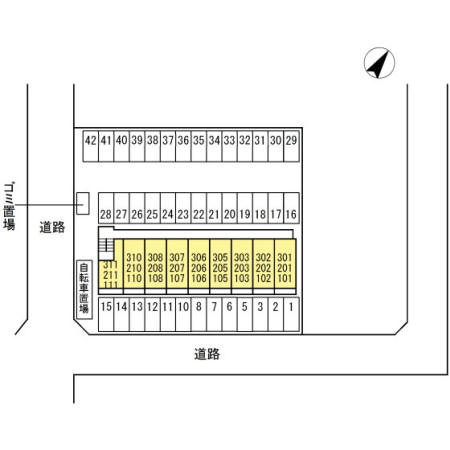シェノン二本木新町　　刈谷市近郊の賃貸はクラスホームの区画図