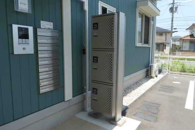 倉敷市羽島のアパートのその他共用部分|宅配ボックス完備。