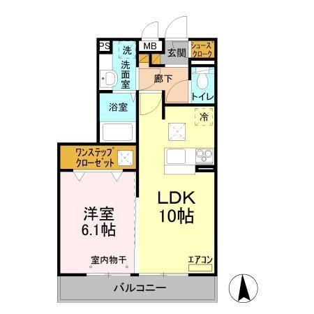 ハピネス　ストームの間取り|ウォークスルークロゼットでたっぷり収納できます。