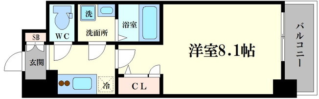 【間取り】 | エスリードレジデンス弁天町グランデ