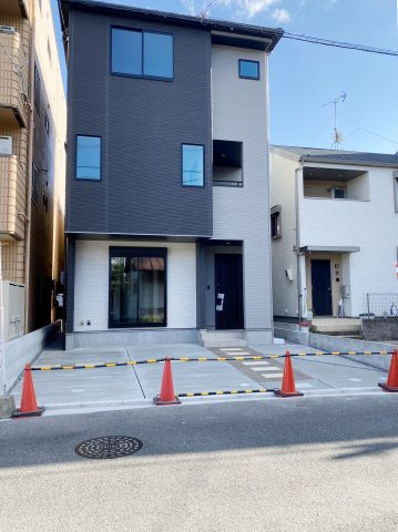 草津浜町新築住宅の前面道路含む現地写真|広電草津駅まで徒歩約８分！