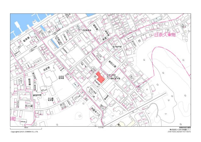 日奈久中町土地の地図