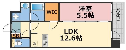プレサンス心斎橋ニストの間取り