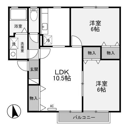 【間取り】 | グレース富士見A