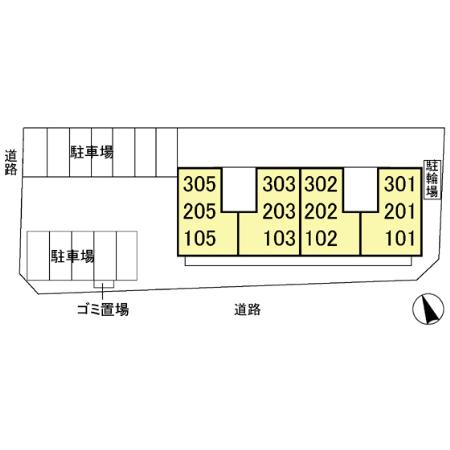 ハイカムールＳＴ・ユアサの区画図