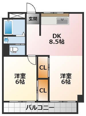 【間取り】 | 鳴尾ハイツ
