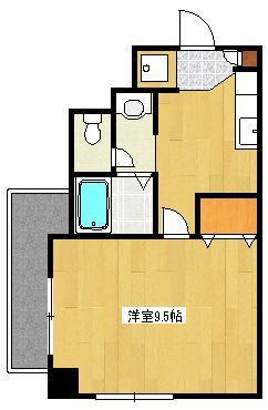 熊本市中央区坪井１丁目の賃貸マンションの間取り