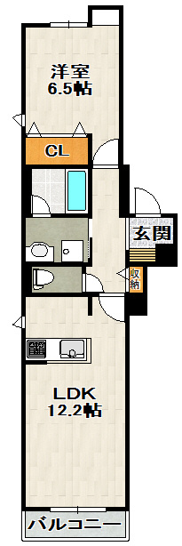 BELLE CE DOMANI　宝塚1番館の間取り