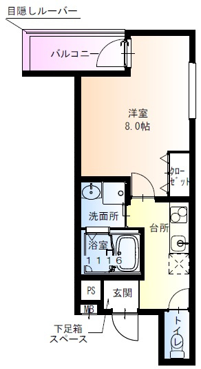 フジパレス城北公園通V番館の間取り