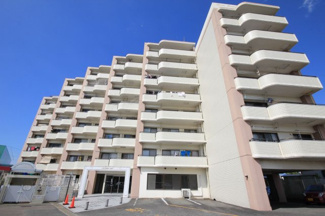 【外観】 | 目の前にドラッグストアがあり、急なお買い物が必要になった時などにとても助かりますね♪ 主要道路が近いので車での移動も便利です。