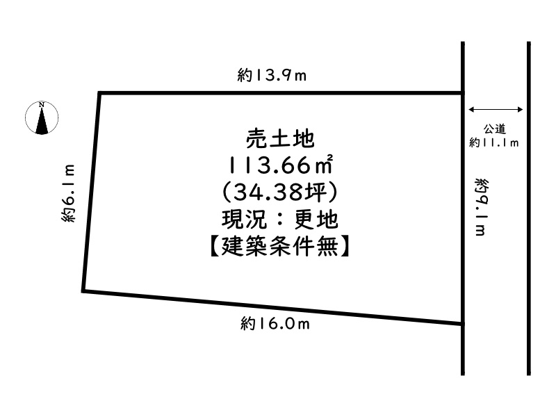 高砂市曽根町／売土地の土地図