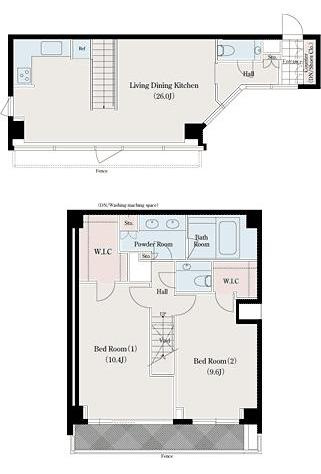 港区三田２丁目の賃貸マンションの間取り