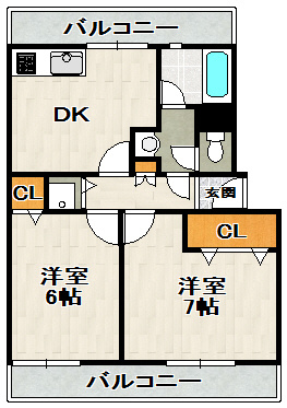 ラムール売布の間取り
