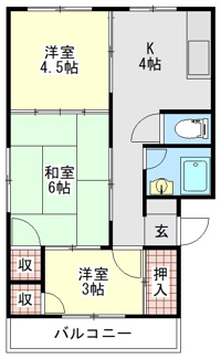 【間取り】 | コーポ岡部