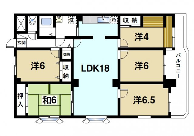 キャピタル新大宮の間取り|ファミリーさんにピッタリな5LDKです