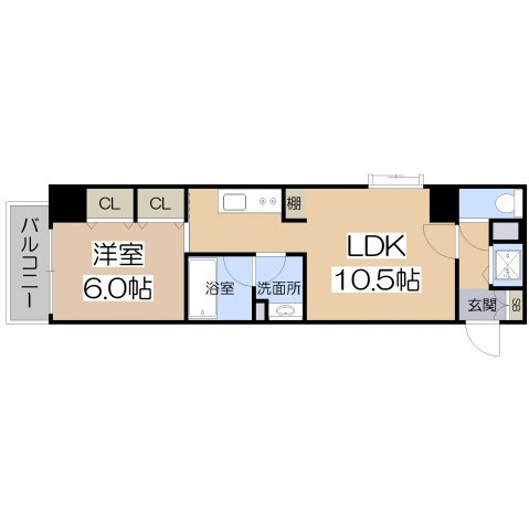 【間取り】 | サージュ天王寺 | サージュ天王寺　1LDK