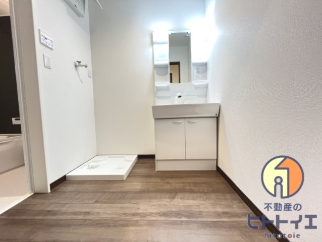 k-ideal八女Ⅱ　A棟の洗面所|脱衣スペースも広々としています♪