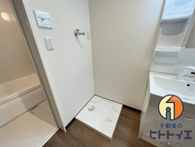 k-ideal八女Ⅱ　A棟の洗面所|室内洗濯機置き場です♪