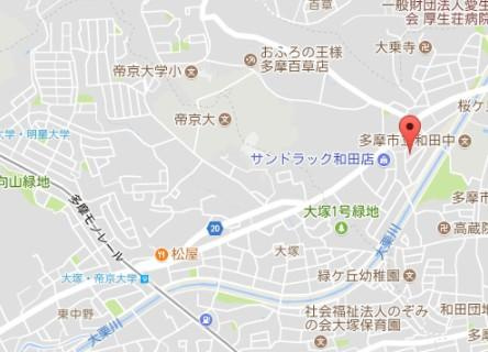 ティーダ中和田の地図